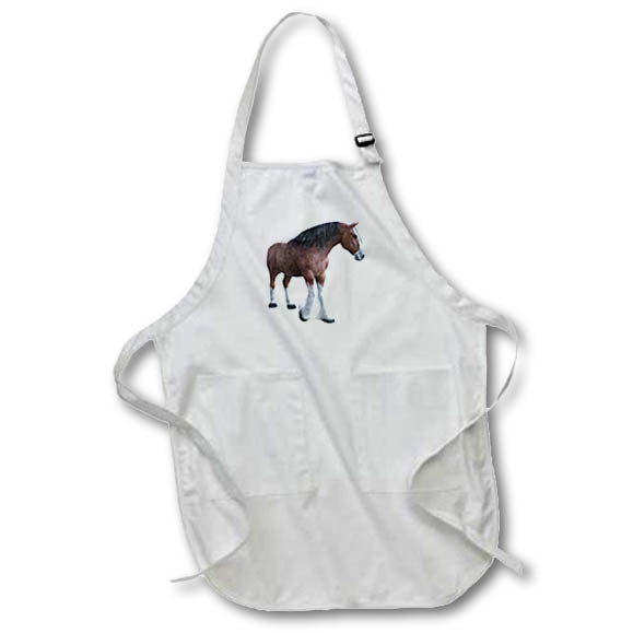 Apron - Clydesdale horse walking to the left and front Graphics Animal