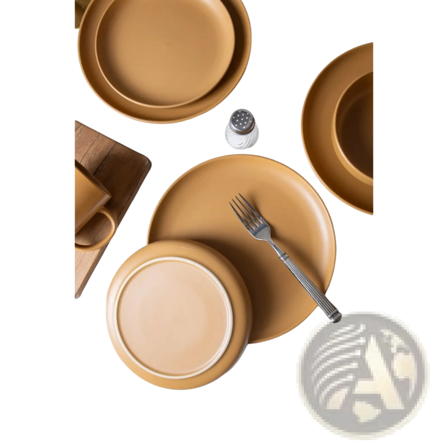 12-Piece Stoneware Dinnerware Sets With Mugs Microwave & Dishwasher Safe Non-Toxic Dinner Plates Bowls Set Stackable Matte Glaze Kitchenware For 3