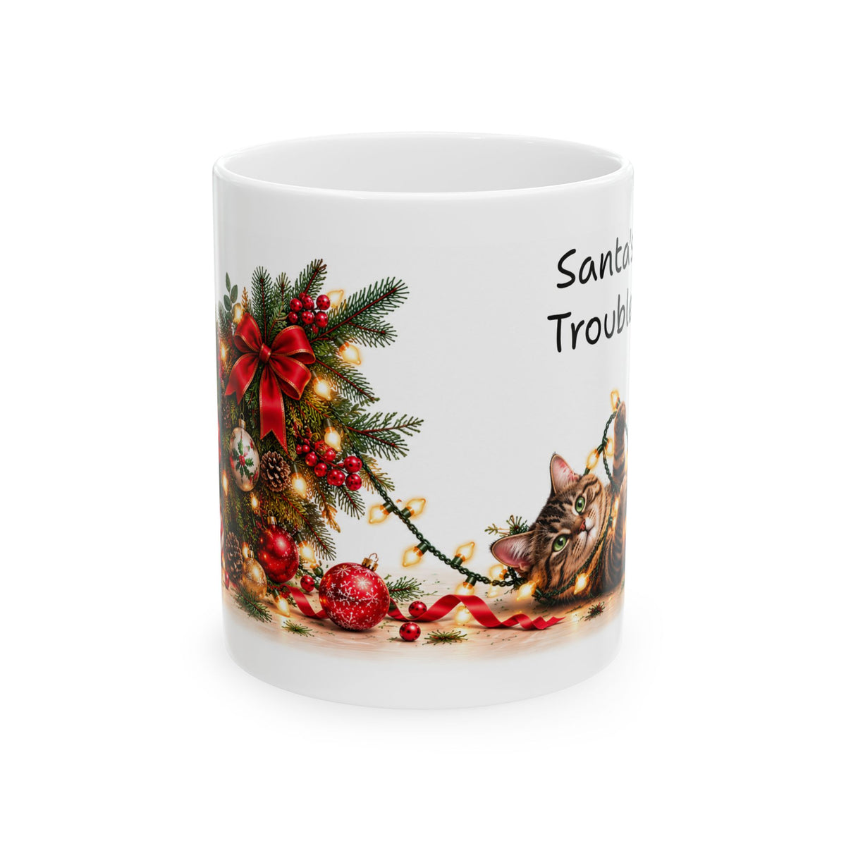 Santa’s Little Troublemaker -Personalized Ceramic Mug