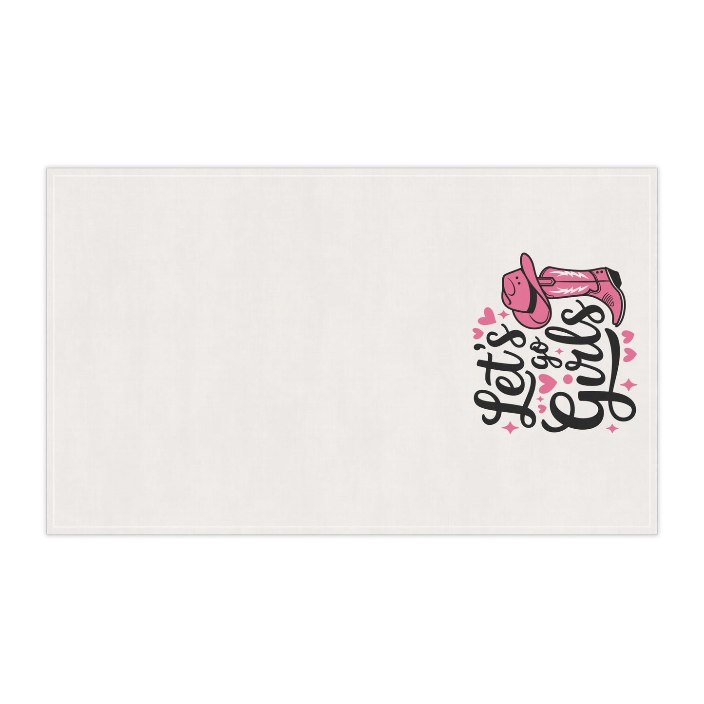 Girls' Western Theme Tea Towels, Let's Go Girls Cowgirl Kitchen Decor, Rustic Home Accents, Gift for Women, Farmhouse Style, Party Essentials