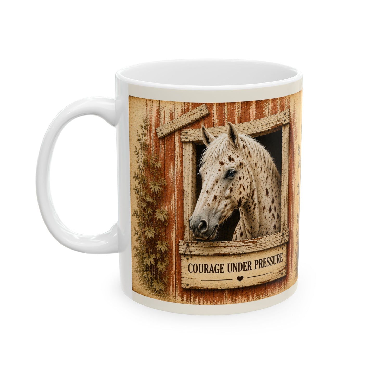 Courage Under Pressure- Appaloosa Horse Mug, (11oz)