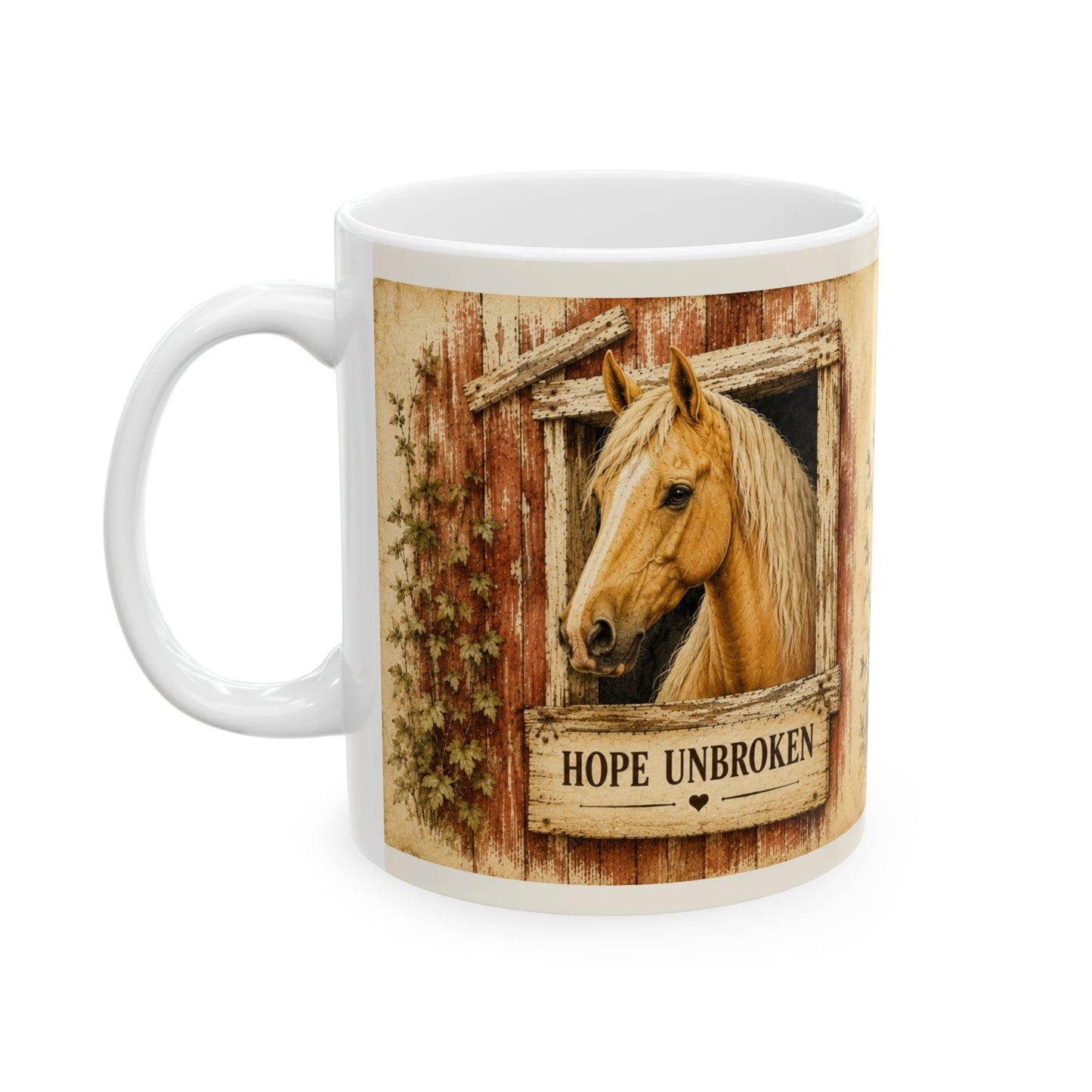 Hope Unbroken- Vintage Palomino Horse Mug, (11oz)