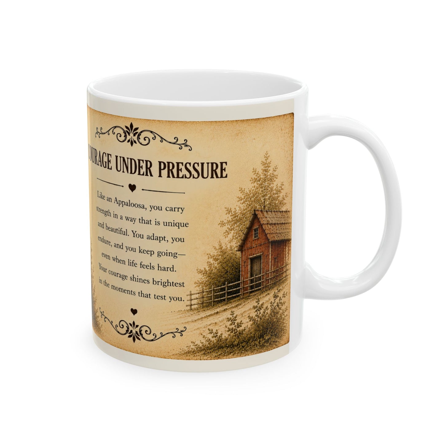 Courage Under Pressure- Appaloosa Horse Mug, (11oz)
