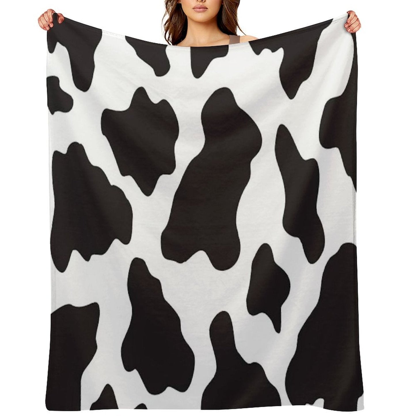 Cow Animal Print Cowboy Country Ranch Farm Style Throw Blanket