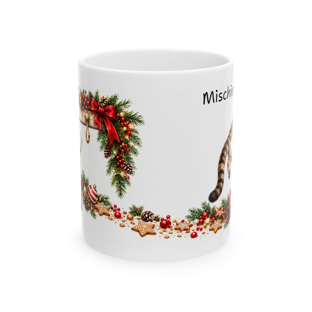 Mischievous Cat Stocking Stuffer - Personalized Ceramic Mug