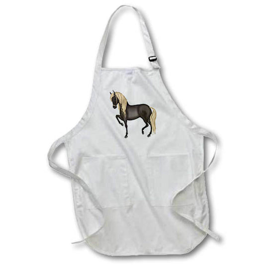 Apron - Brown Horse With A Blonde Mane Illustration Cute Illustrations