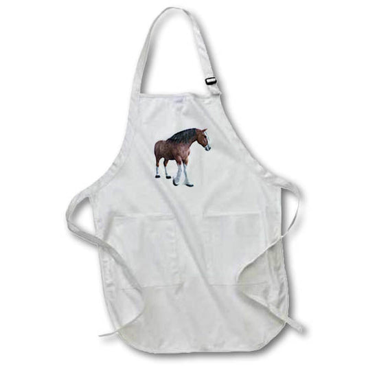 Apron - Clydesdale horse walking to the left and front Graphics Animal