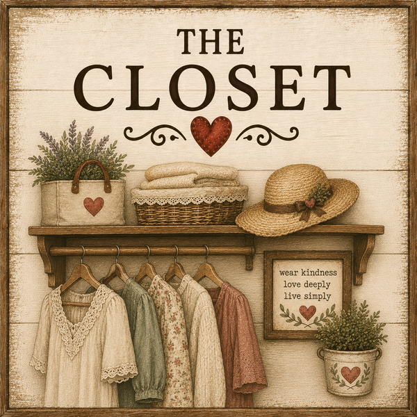 Clothing, jewelry, boots, tops, pants, dresses, hangers, laundry baskets and closet organization