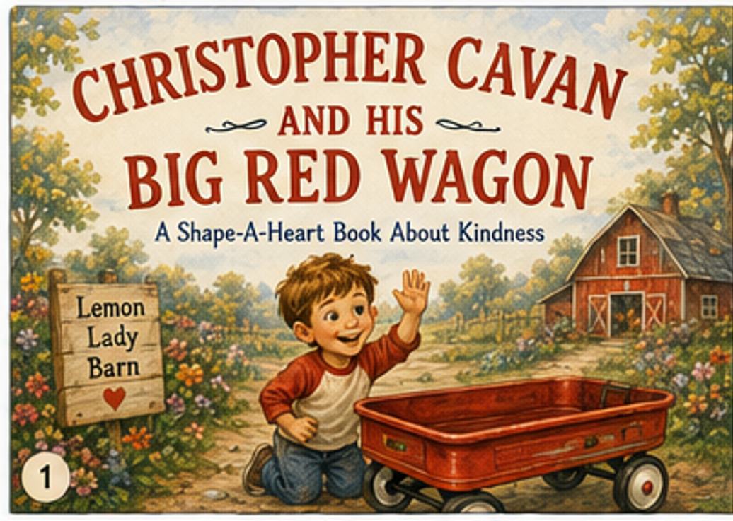 Christopher Cavan and His Big Red Wagon- Lemon Lady Barn Book