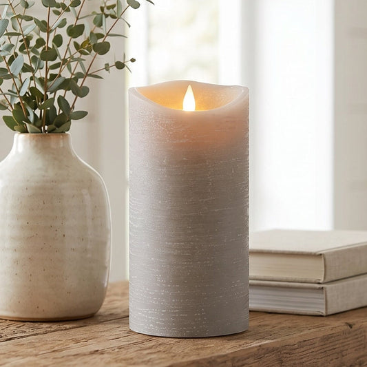 Cozy Grey LED Wax Candle with Handy Remote
