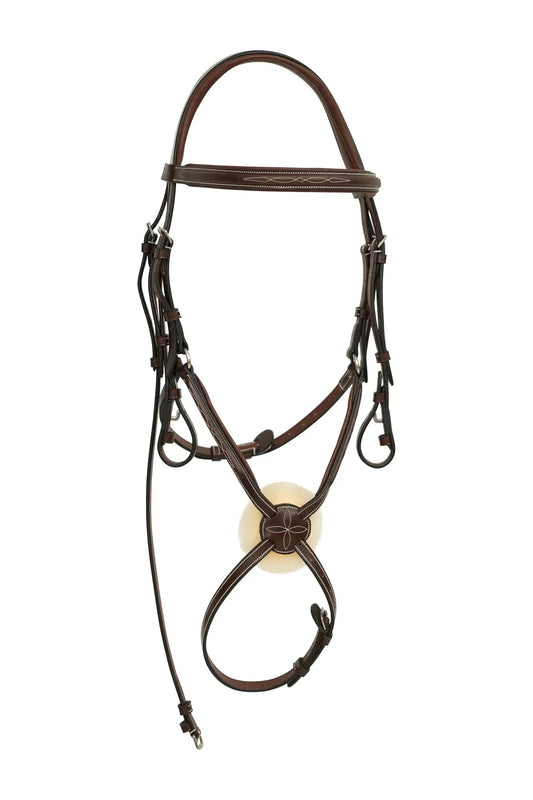 Huntley Equestrian Sedgwick Leather Padded Monocrown Figure 8 Bridle