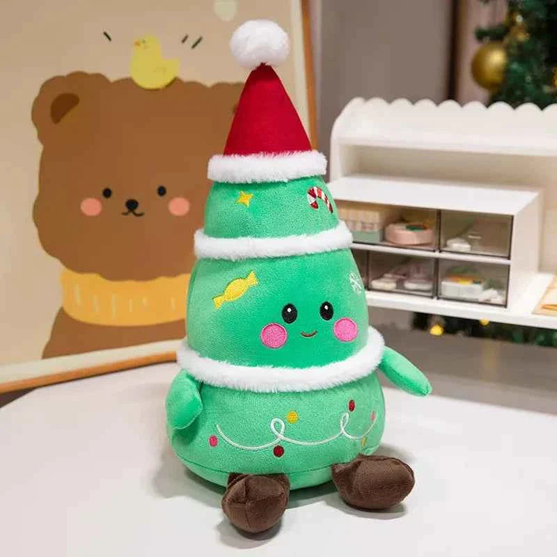 Cute Christmas Plush Toys (Up to 19.7 in) - Stuffed Santa, Snowman & Gingerbread Man Doll