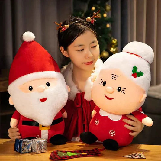 Cute Christmas Plush Dolls (Up to 19.7 in) - Stuffed Santa, Snowman & Elk Toy Gift