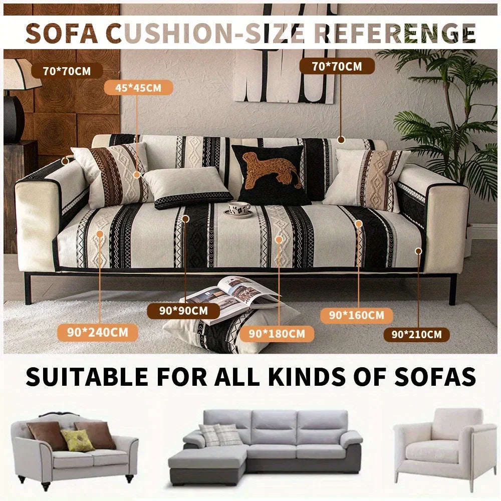 Topspet Black Couch Cover – Durable, Non-Slip Furniture Protector for Pets, Dogs & Cats