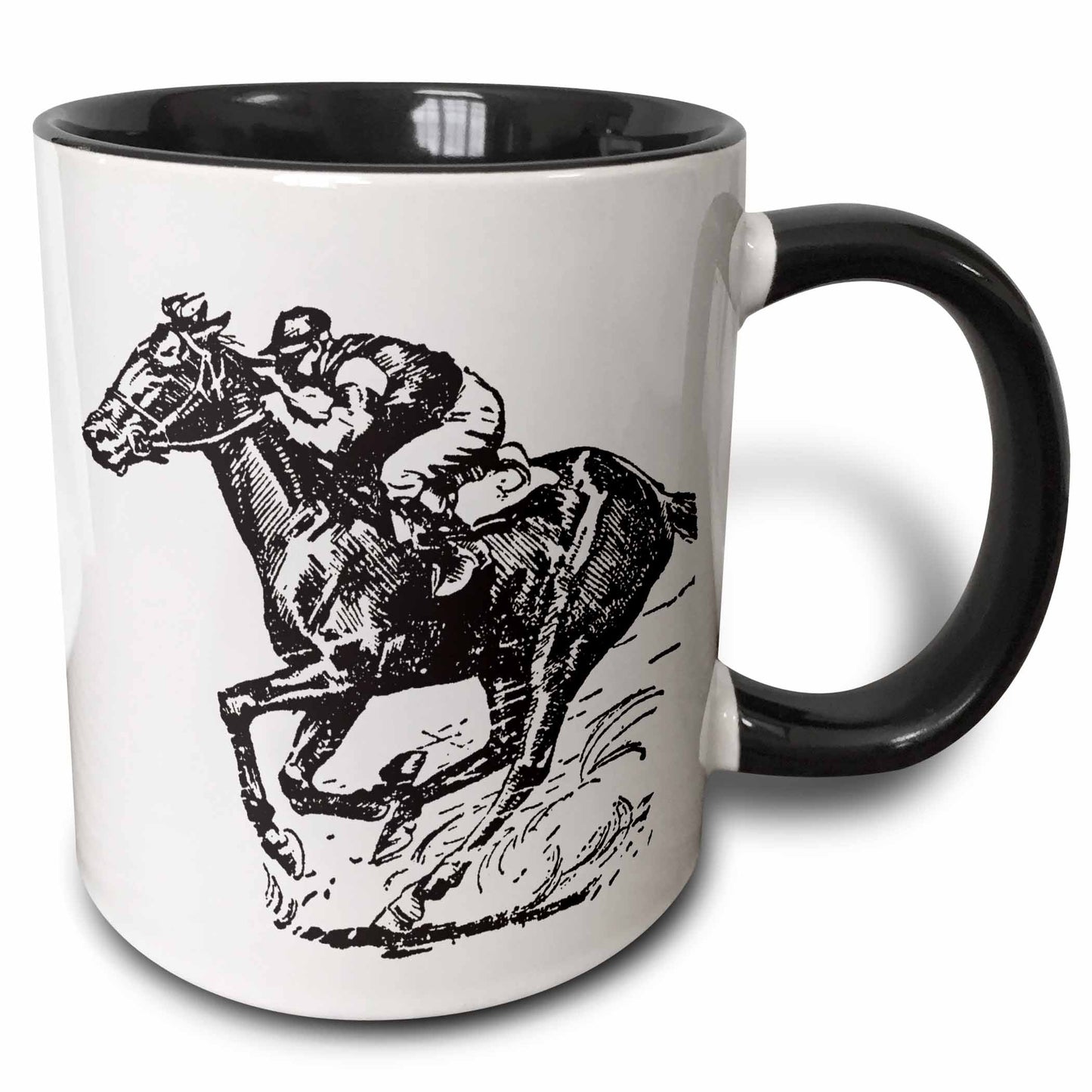 3dRose TNMGraphics Sports - Jocky and Horse Racing - Mugs (mug_26013)