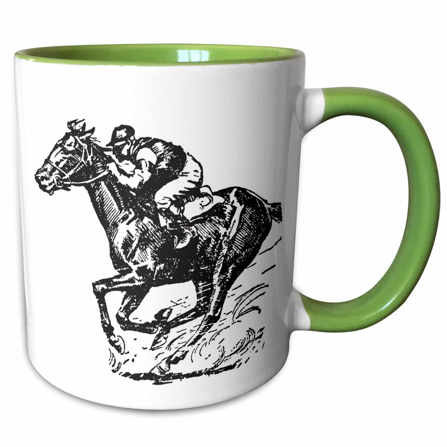 3dRose TNMGraphics Sports - Jocky and Horse Racing - Mugs (mug_26013)