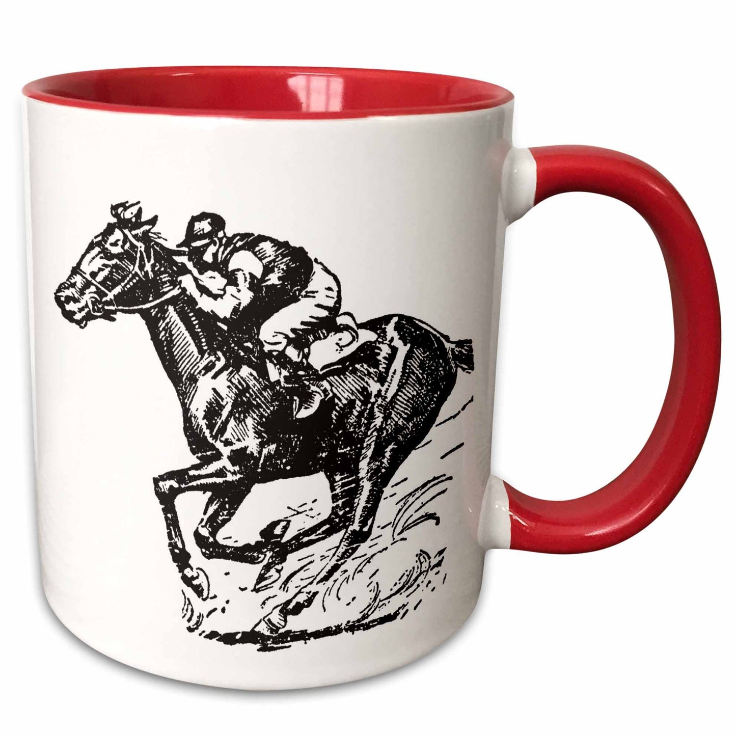 3dRose TNMGraphics Sports - Jocky and Horse Racing - Mugs (mug_26013)