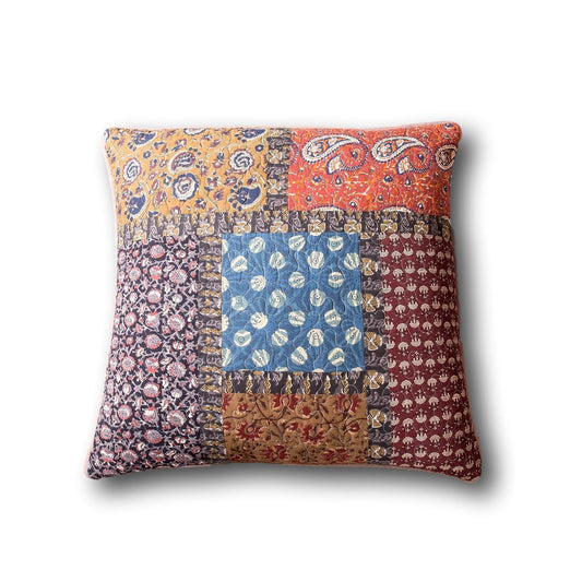 Tache Sunset Blooms Floral Quilted Pillow Cover Patchwork 1 Piece Euro Sham (JHW-825-26X26-EURO)